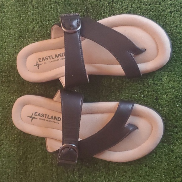Like New Womens Eastland Active Memory Foam Sandals with Adjustable Straps - Picture 1 of 9